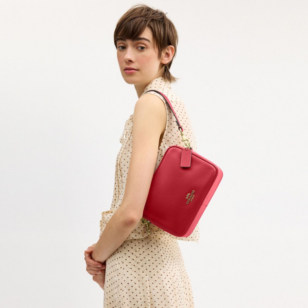 Coach Carey Crossbody Bag Gold/Poppy