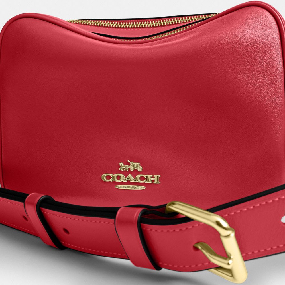 Coach Carey Crossbody Bag Gold/Poppy