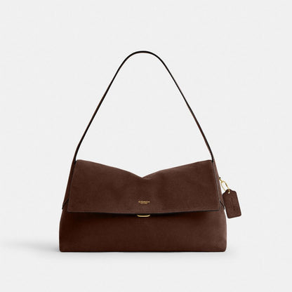 Coach Chelsea Shoulder Bag 36 Brass Dark Chocolate
