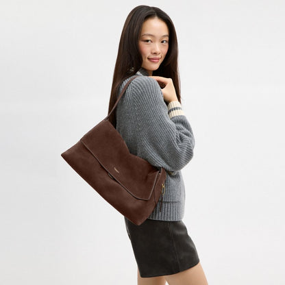 Coach Chelsea Shoulder Bag 36 Brass Dark Chocolate