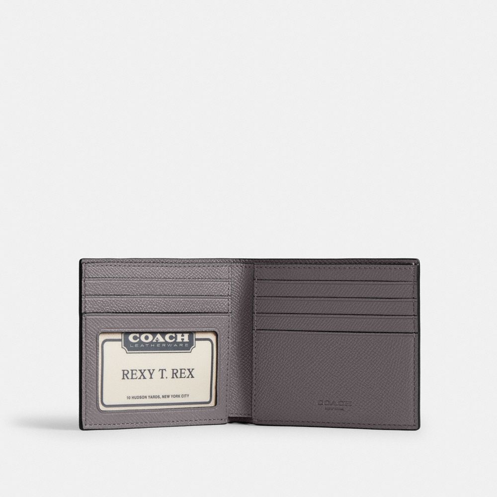 Coach ID Billfold Wallet Graphite Gray