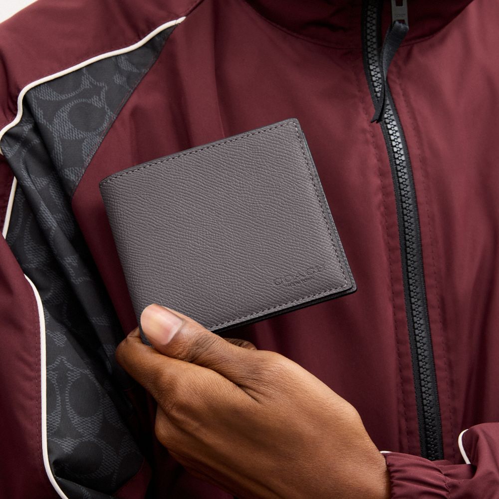 Coach ID Billfold Wallet Graphite Gray