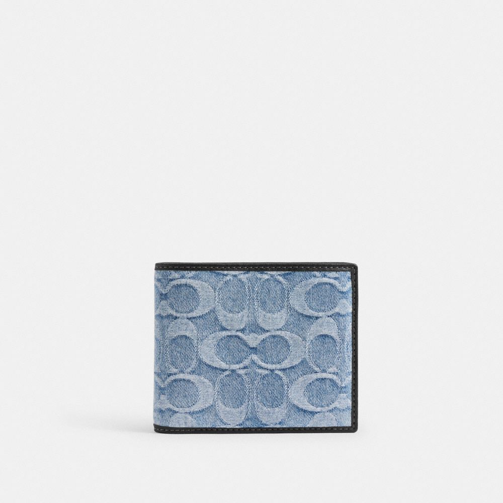 Coach 3-In-1 Wallet In Loved Signature Denim Light Indigo