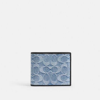 Coach 3-In-1 Wallet In Loved Signature Denim Light Indigo