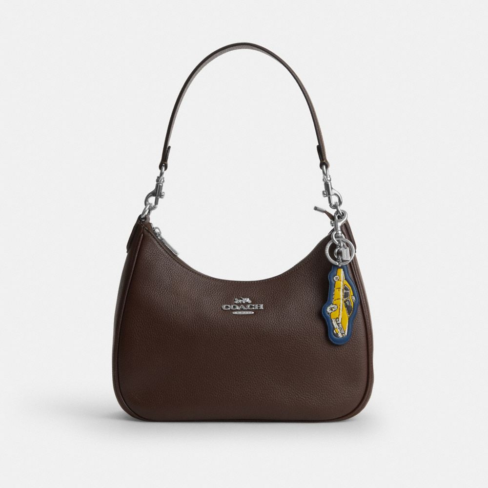 Coach Taxi Bag Charm Silver Deep Blue Multi