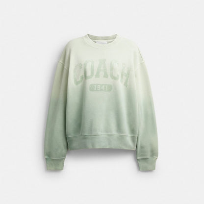 Coach Ombre Sporty Crewneck Sweatshirt In Organic Cotton Mint