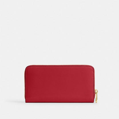 Coach Long Zip Around Wallet Gold/Poppy