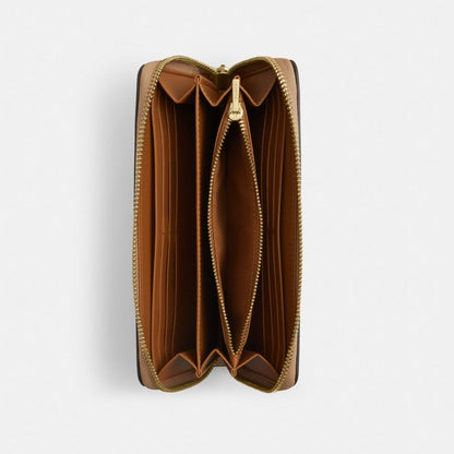 Coach Long Zip Around Wallet Gold/Sandy Beige