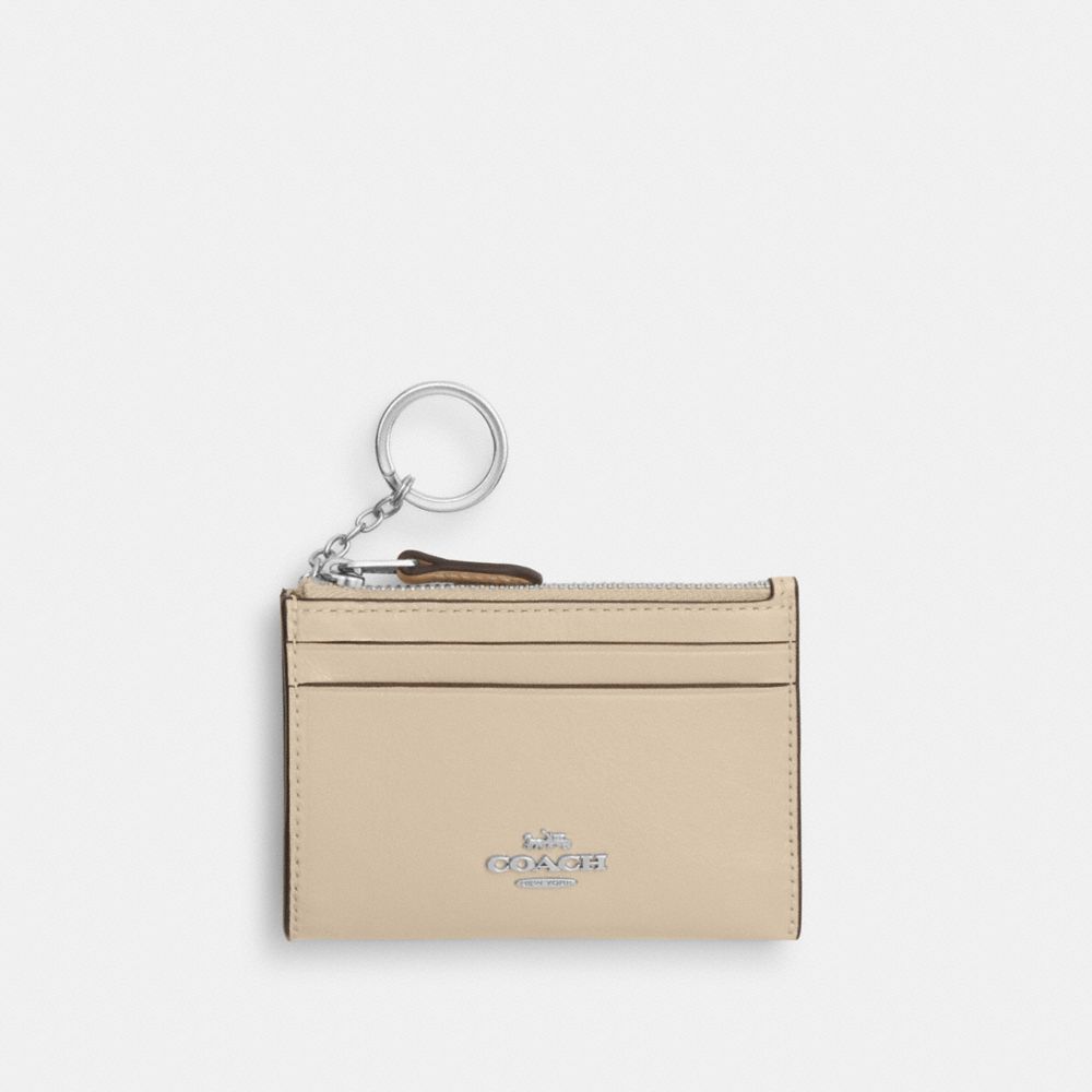 Coach Mini Skinny ID Case Silver/Ivory