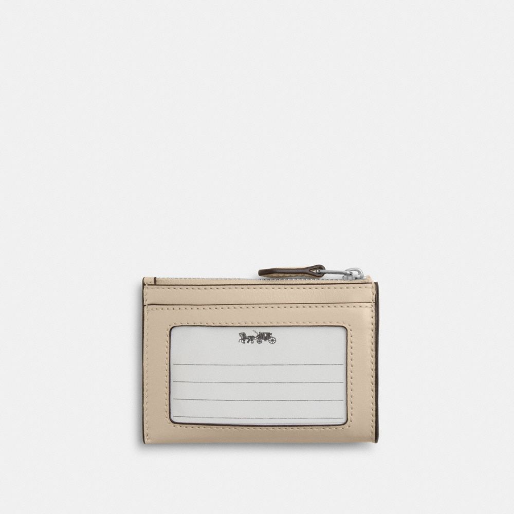 Coach Mini Skinny ID Case Silver/Ivory