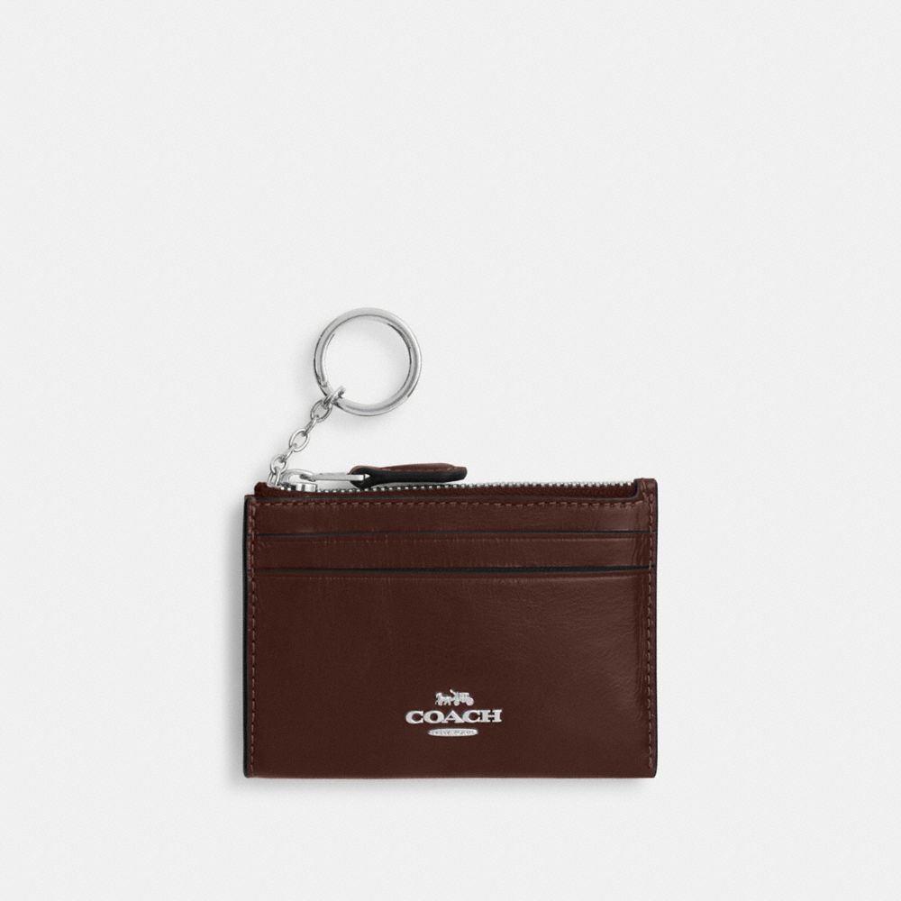 Coach Mini Skinny ID Case Silver/Maple