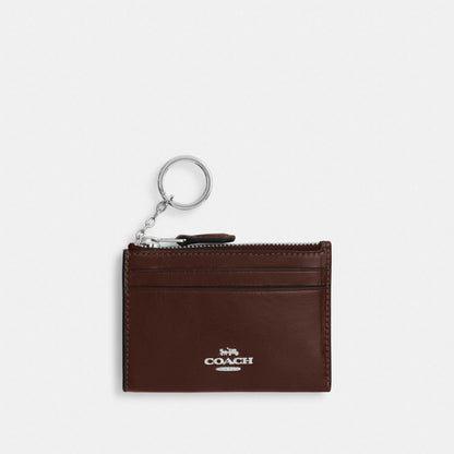 Coach Mini Skinny ID Case Silver/Maple