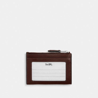 Coach Mini Skinny ID Case Silver/Maple