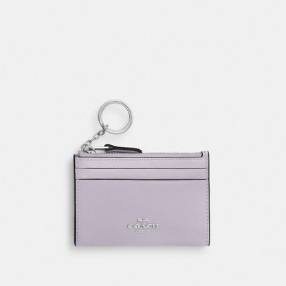 Coach Mini Skinny Id Case Silver Light Amethyst