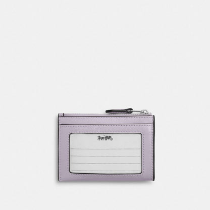 Coach Mini Skinny Id Case Silver Light Amethyst