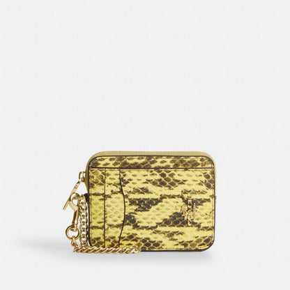 Coach Zip Card Case Gold/Yellow