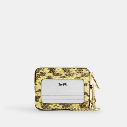 Coach Zip Card Case Gold/Yellow