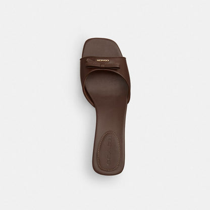 Women's Coach Bow Kitten Heel Sandal Maple