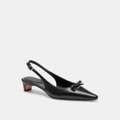 Women's Coach Bow Slingback Heel Black