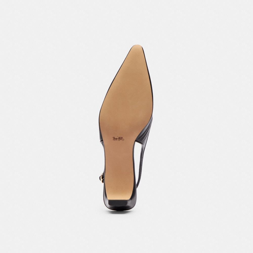 Women's Coach Bow Slingback Heel Black