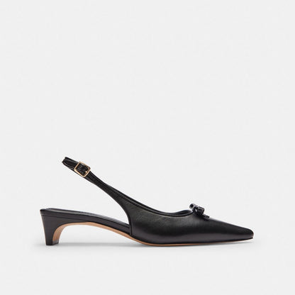 Women's Coach Bow Slingback Heel Black