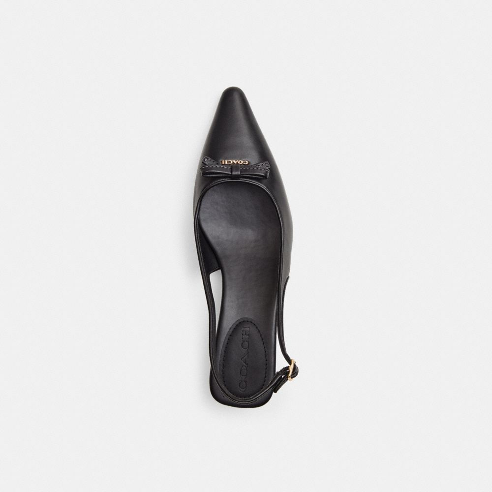 Women's Coach Bow Slingback Heel Black