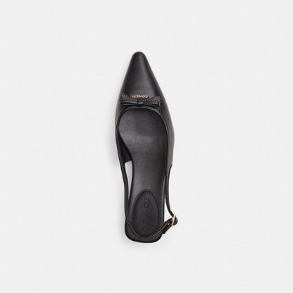 Women's Coach Bow Slingback Heel Black