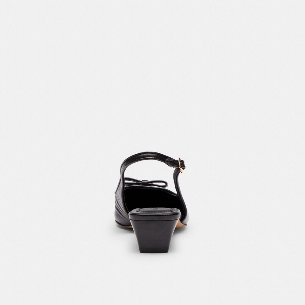Women's Coach Bow Slingback Heel Black
