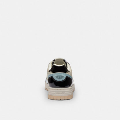 Men's Coach Soho Sneaker With Patent Signature Sea Mist Black.