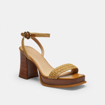 Women's Coach Tea Rose Platform Sandal Natural