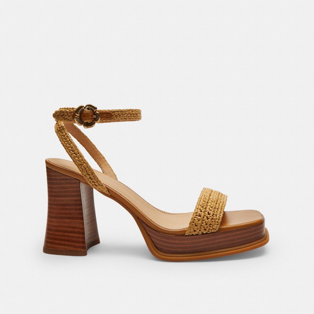 Women's Coach Tea Rose Platform Sandal Natural