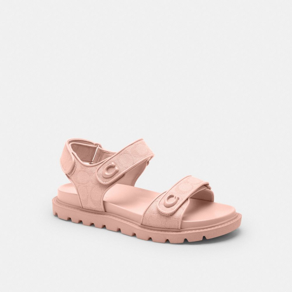 Women's Coach Brynn Sandal In Signature Canvas Candy Pink