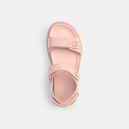 Women's Coach Brynn Sandal In Signature Canvas Candy Pink
