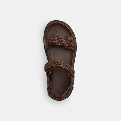 Women's Coach Brynn Raffia Sandal Maple