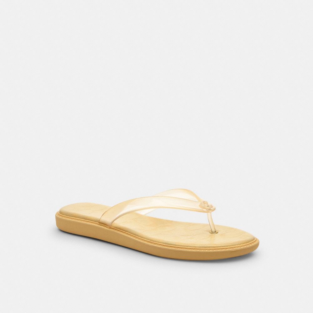 Women's Coach Jelly Flip Flop In Signature Vanilla