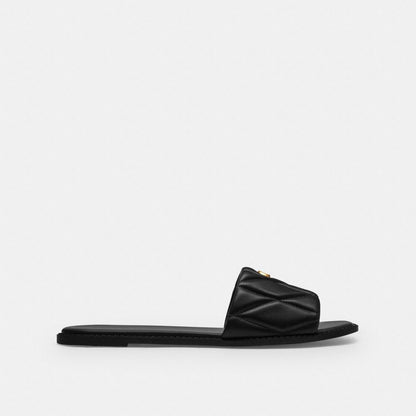 Women's Coach Holly Sandal With Quilting Black