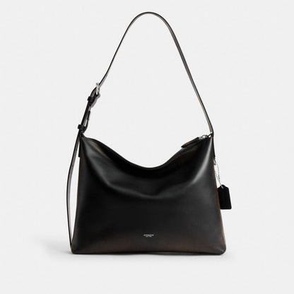 Coach Mott Messenger Bag 38 In Loved Leather Black/Light Tan