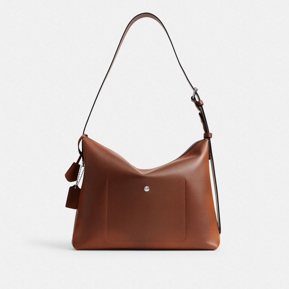 Coach Mott Messenger Bag 38 In Loved Leather Saddle/Burnt Sienna