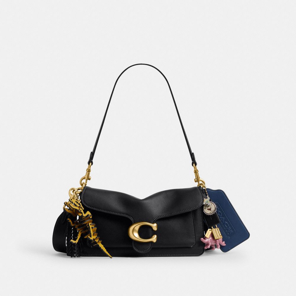Coach Rexy 10th Birthday Tabby Shoulder Bag 26 With Charms Brass Black