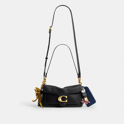 Coach Rexy 10th Birthday Tabby Shoulder Bag 26 With Charms Brass Black