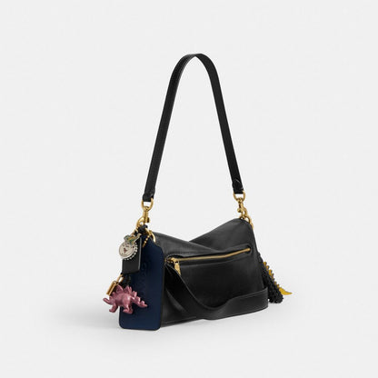 Coach Rexy 10th Birthday Tabby Shoulder Bag 26 With Charms Brass Black