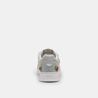 Women's Coach Soho Sneaker With Cherries Denim Optic White