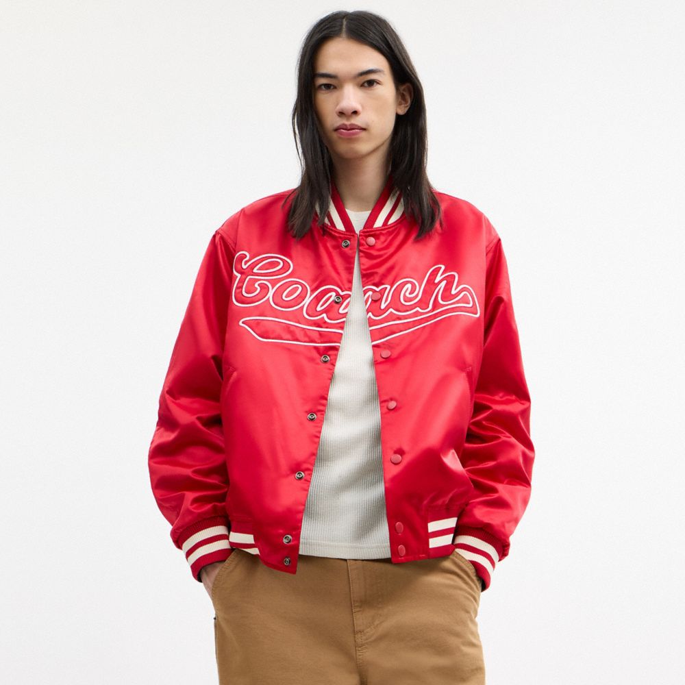 Coach Reversible Souvenir Jacket Red Multi