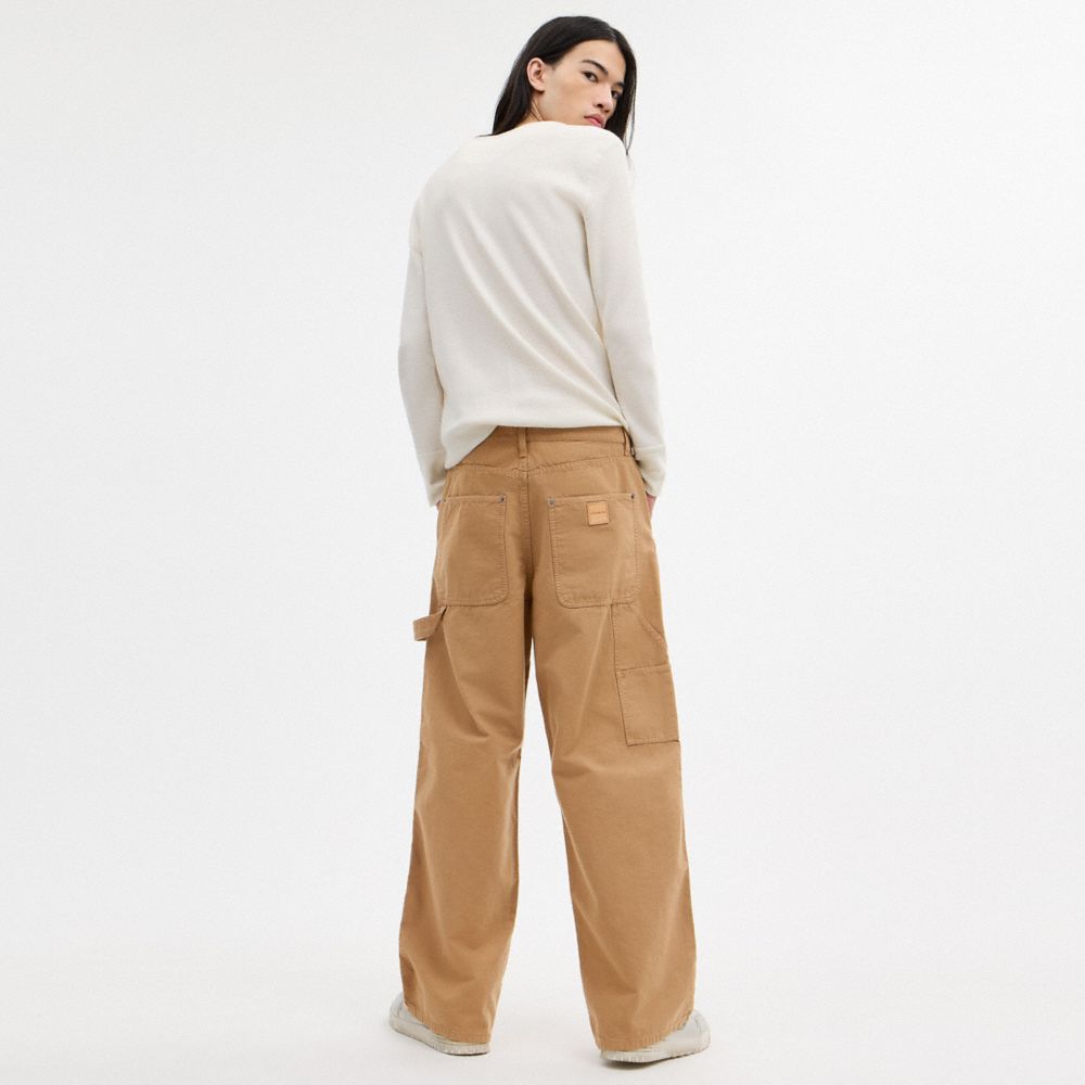Coach Canvas Pants In Organic Cotton Sand