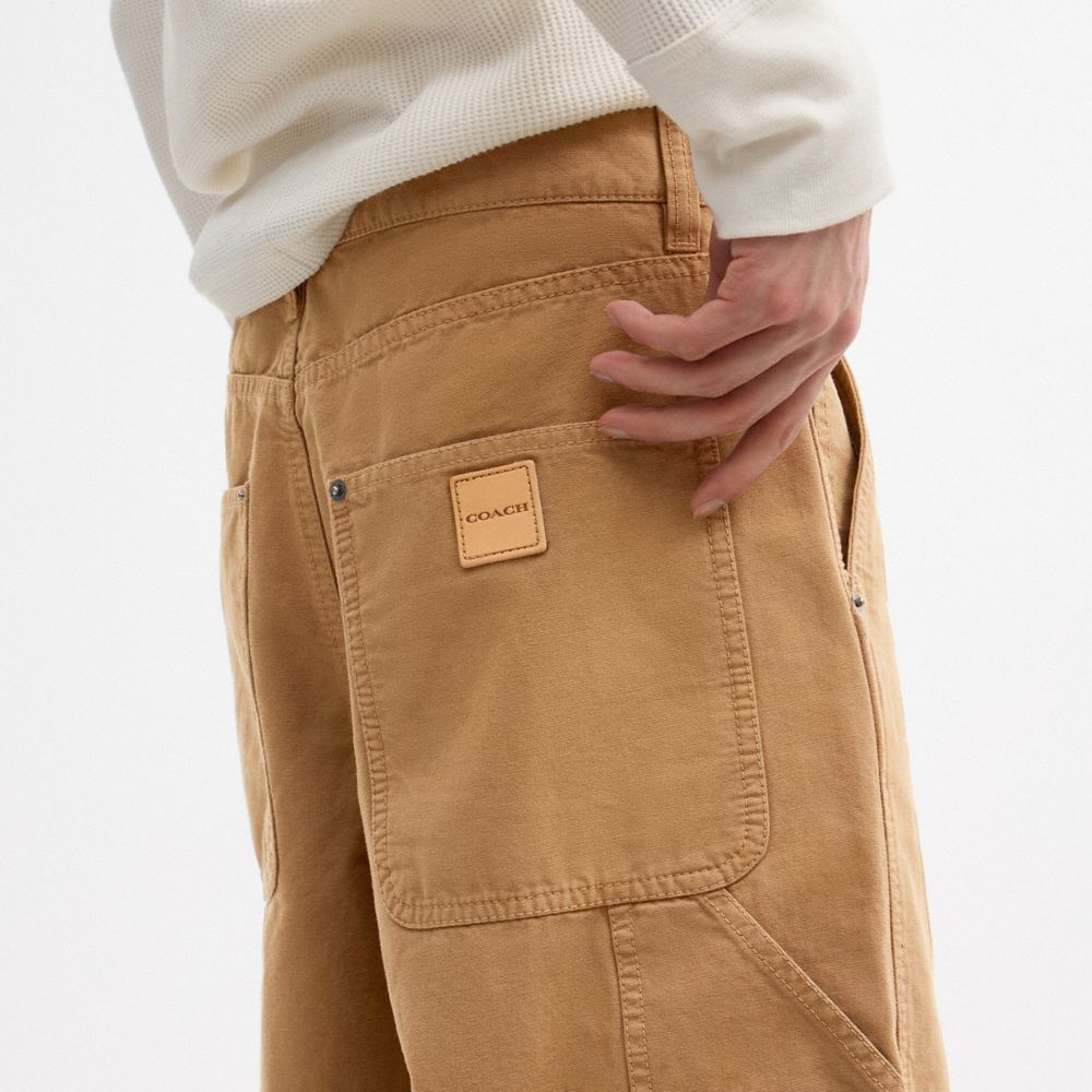 Coach Canvas Pants In Organic Cotton Sand