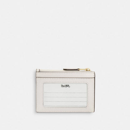 Coach Mini Skinny Id Case With Quilting Gold/Chalk