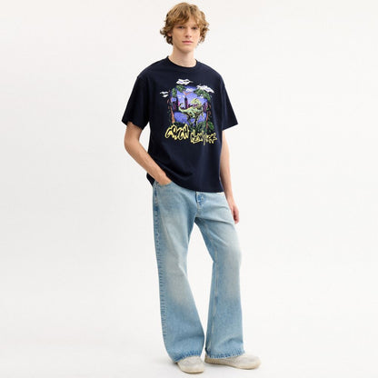 Coach Rexy 10th Birthday Jungle Relaxed T Shirt In Organic Cotton Blue Multi