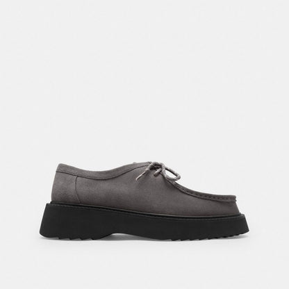 Men's Coach Chukka Boot In Signature Suede Charcoal Black