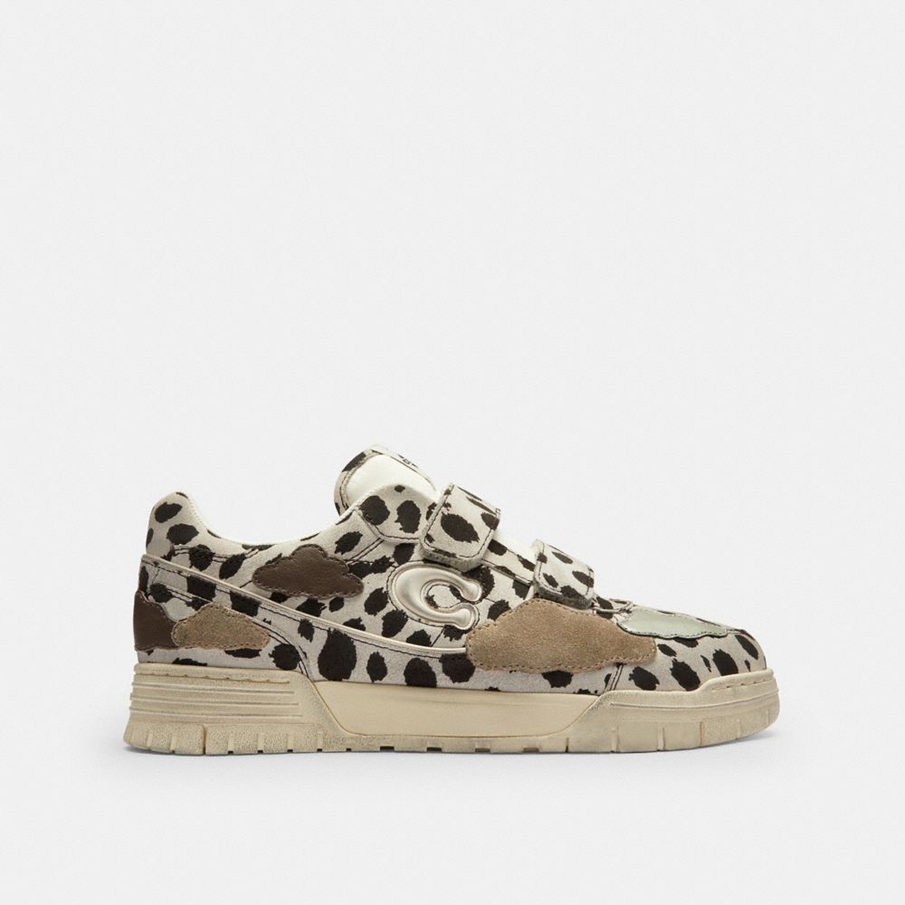 Men's Coach Double Strap Soho Sneaker With Clouds Dalmation Multi
