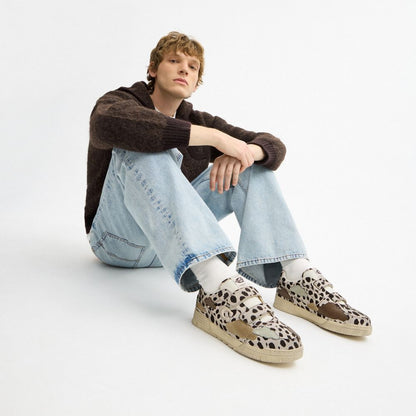Men's Coach Double Strap Soho Sneaker With Clouds Dalmation Multi